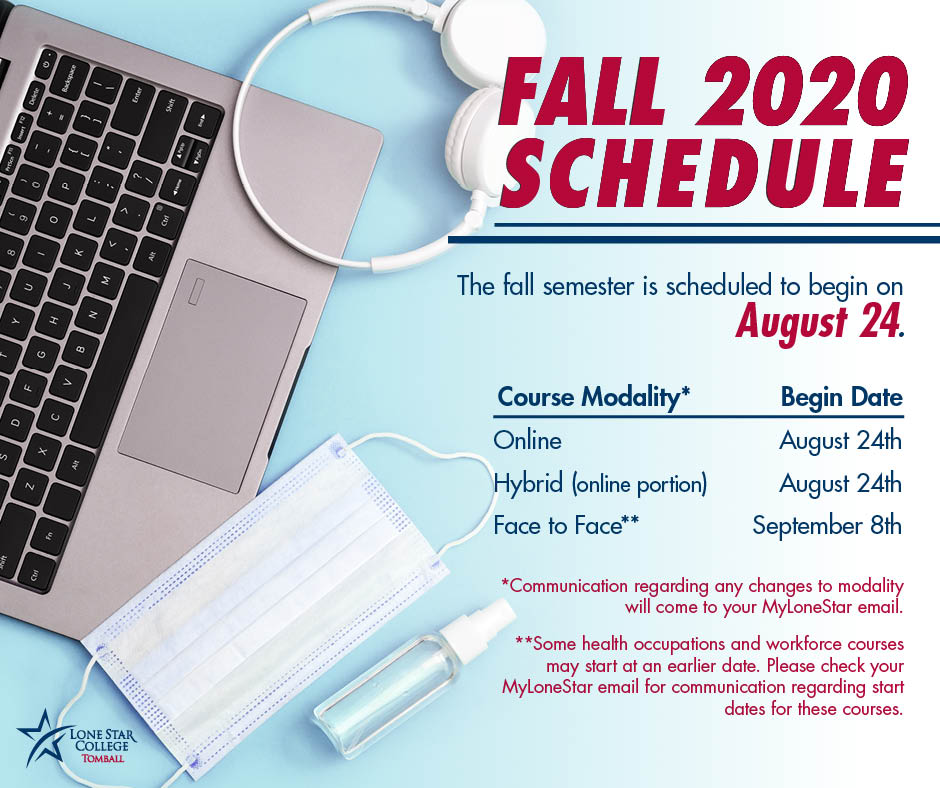 Fall 2020 Schedule